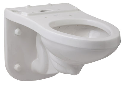 Gerber GHE21370 Ultra Flush 1.0/1.28/1.6gpf Wall Hung Back Outlet Elongated Bowl White - White