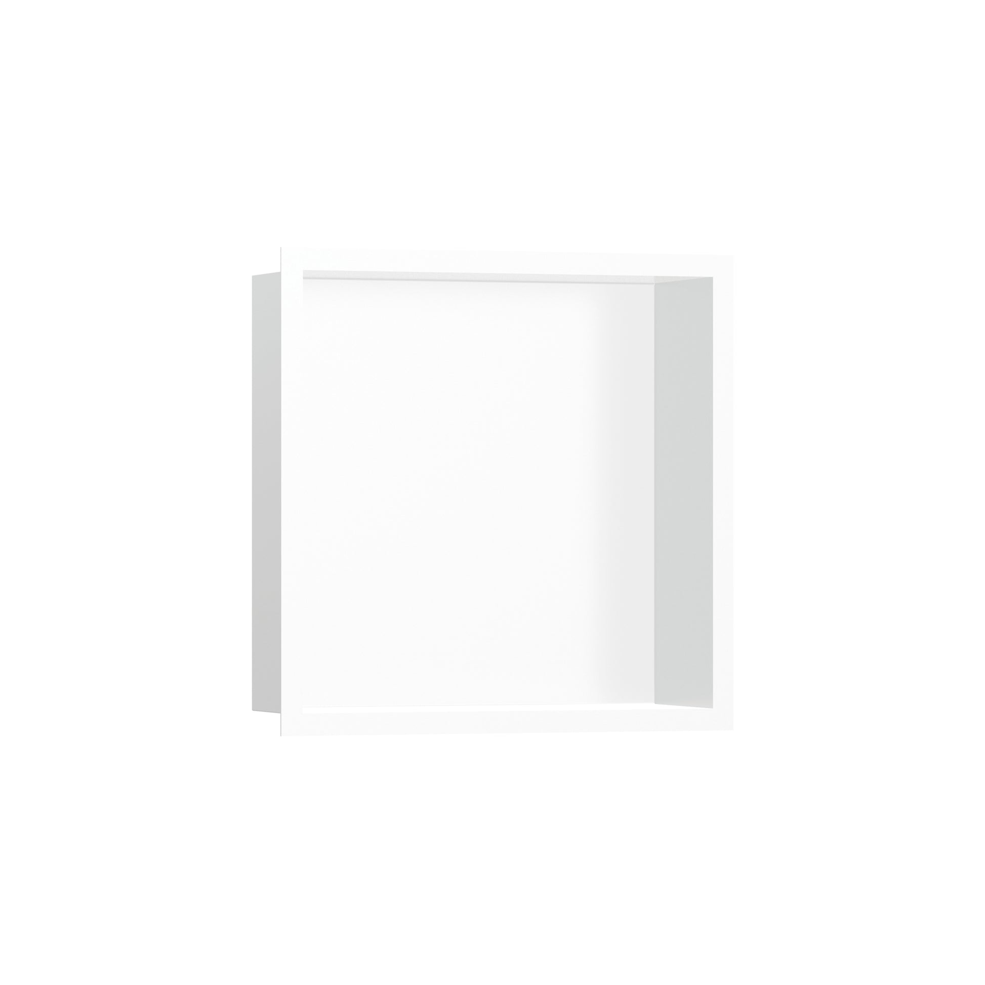 hansgrohe XtraStoris Individual Wall Niche Matte White with Design Frame 12"x 12"x 4"