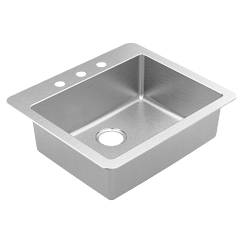 Moen 25"X22"  Steel 18 Gauge Single Bowl Drop In Sink