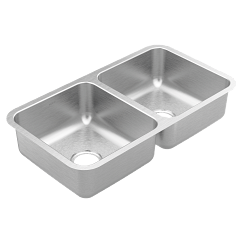 Moen  Steel 20 Gauge Double Bowl Sink