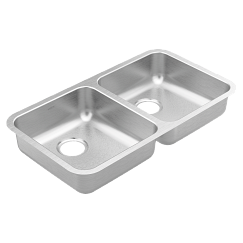 Moen 32"X18"  Steel 20 Gauge Double Bowl Sink