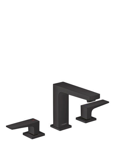 hansgrohe Metropol Widespread Faucet 110 with Lever Handles and Pop-Up Drain, 1.2 GPM