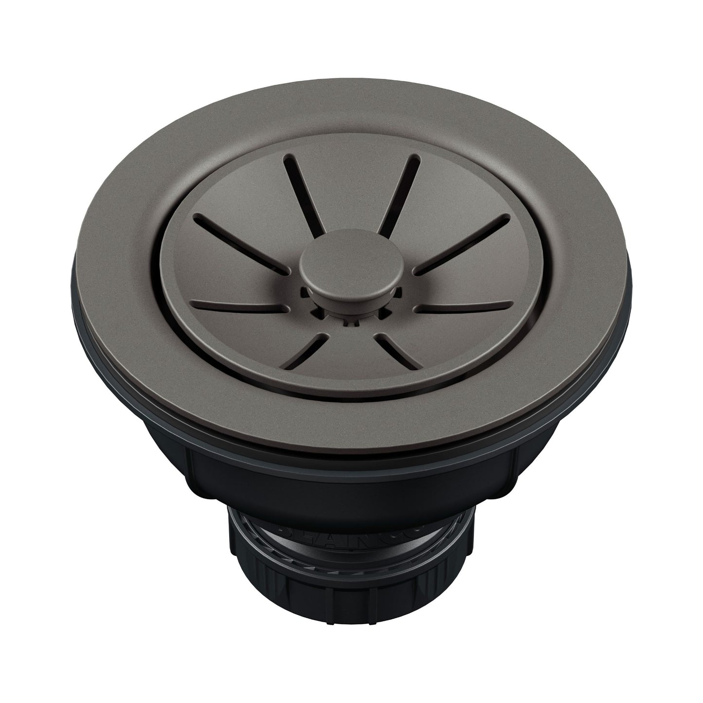 BLANCO Essential Silgranit Color-Matched 3.5" Basket Strainer with Turn-to-Close Design - Volcano Gray