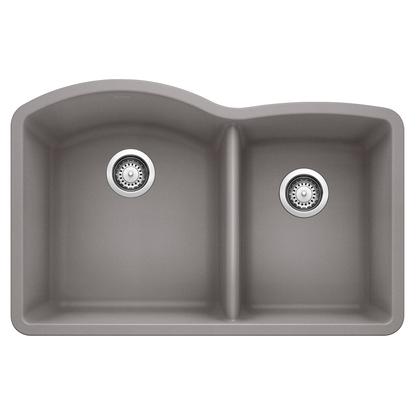 BLANCO 440178 Diamond 1-3/4 Double Bowl Kitchen Sink - Metallic Gray