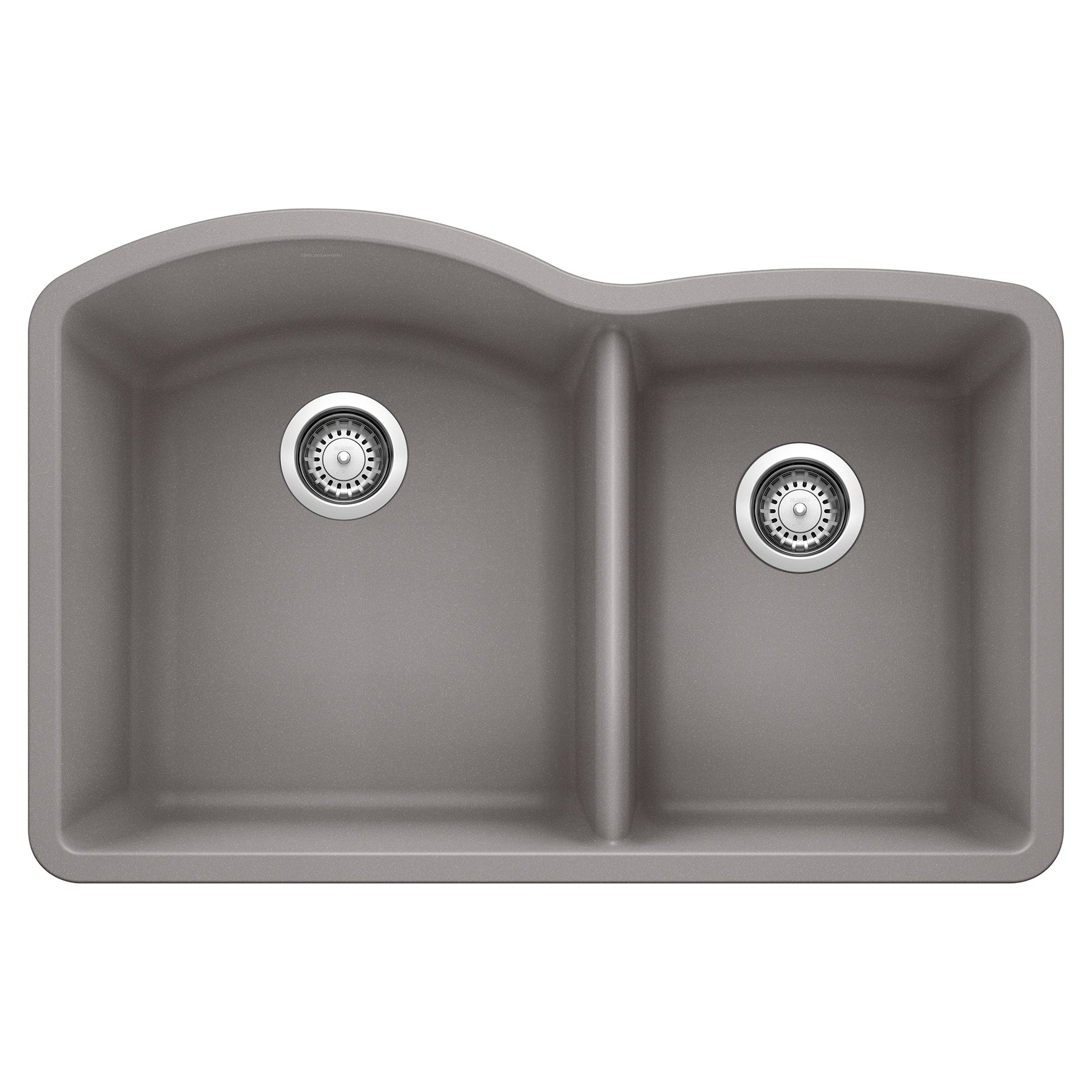 BLANCO 440178 Diamond 1-3/4 Double Bowl Kitchen Sink - Metallic Gray