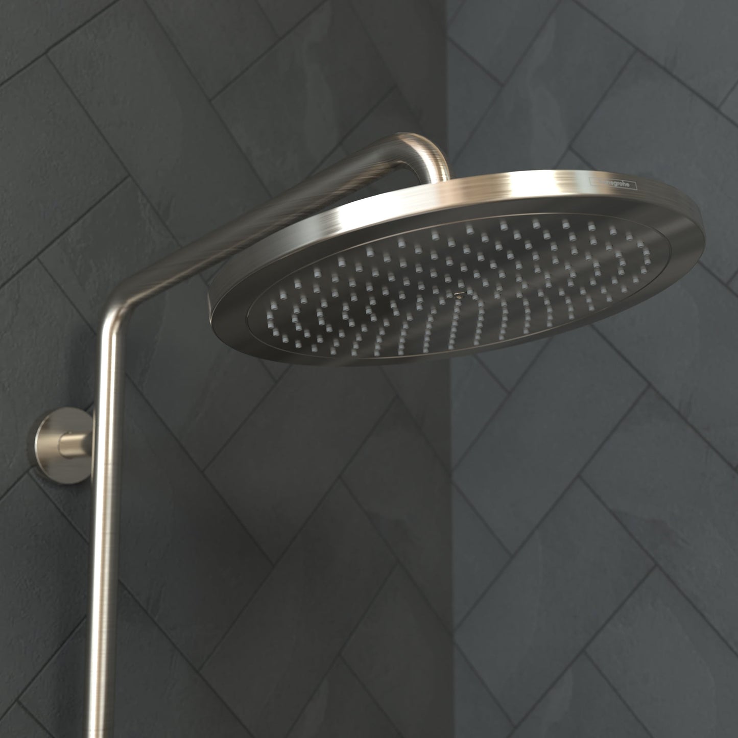 Hansgrohe 26217001 Croma 1.8 GPM Single Function Rain Shower Head with Quick Clean and Eco Right Technologies in Chrome