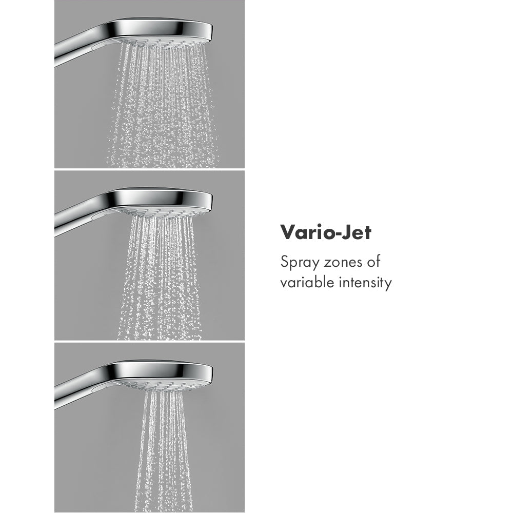 Hansgrohe 26813401 Croma Select E 2.5 GPM Single Function Handshower with Select and Quick Clean Technologies in Chrome/White