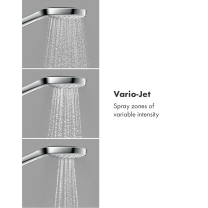 Hansgrohe 26813401 Croma Select E 2.5 GPM Single Function Handshower with Select and Quick Clean Technologies in Chrome/White