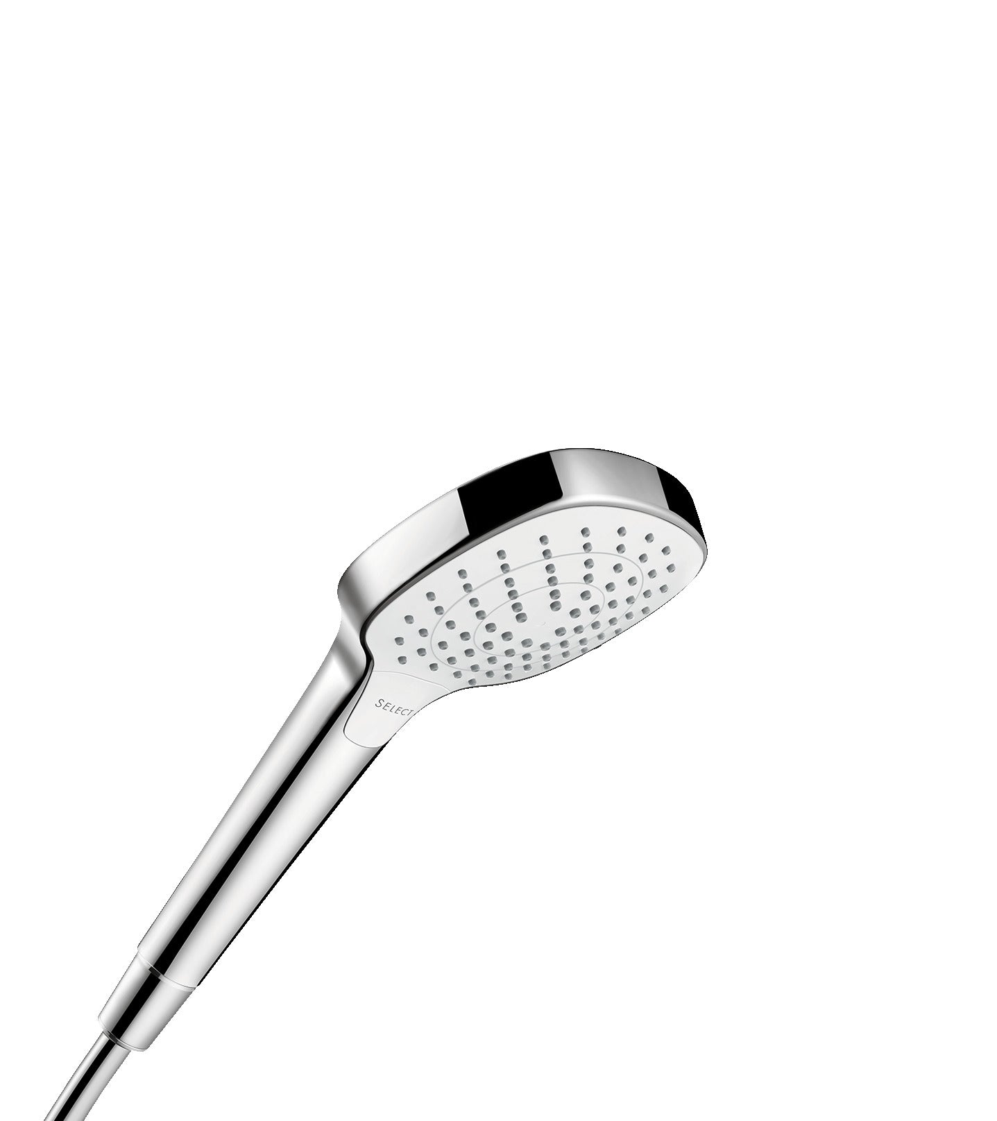 Hansgrohe 26813401 Croma Select E 2.5 GPM Single Function Handshower with Select and Quick Clean Technologies in Chrome/White