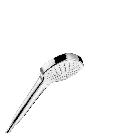 Hansgrohe 26813401 Croma Select E 2.5 GPM Single Function Handshower with Select and Quick Clean Technologies in Chrome/White