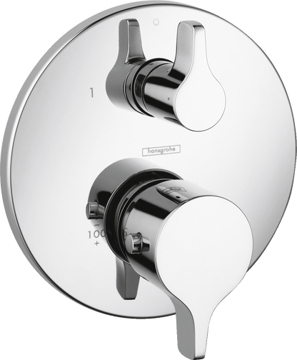 Hansgrohe 04353000 S/E Thermostatic Valve Trim with Integrated Diverter and Volume Controls - Less Valve in Chrome