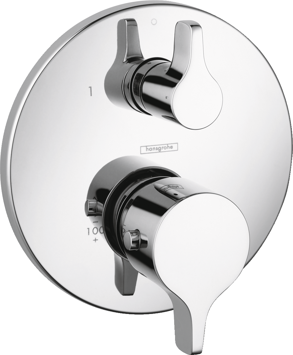 Hansgrohe 04353000 S/E Thermostatic Valve Trim with Integrated Diverter and Volume Controls - Less Valve in Chrome