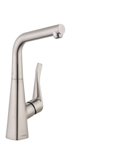 Hansgrohe 04509000 Metris Bar Kitchen Faucet with Swivel Spout in Chrome
