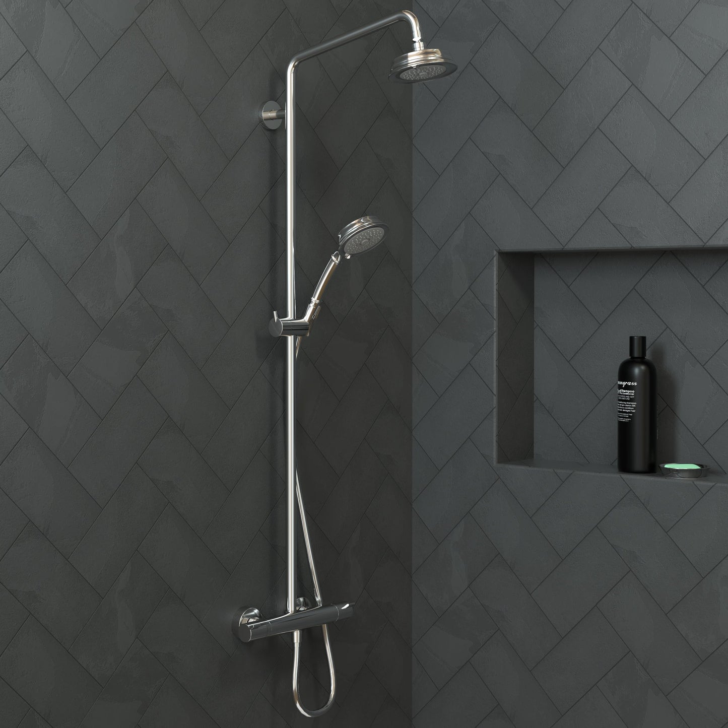 hansgrohe Croma 100 Classic Showerhead 3-Jet, 2.5 GPM