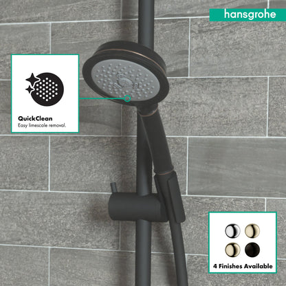hansgrohe Croma 100 Classic Showerhead 3-Jet, 2.5 GPM