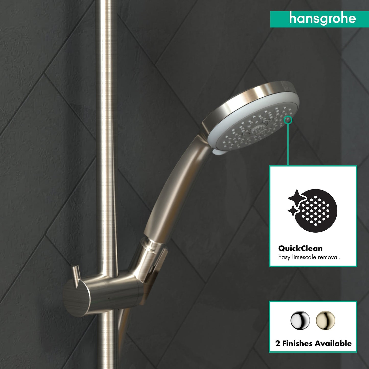 hansgrohe Croma 100 Handshower E 3-Jet, 2.5 GPM