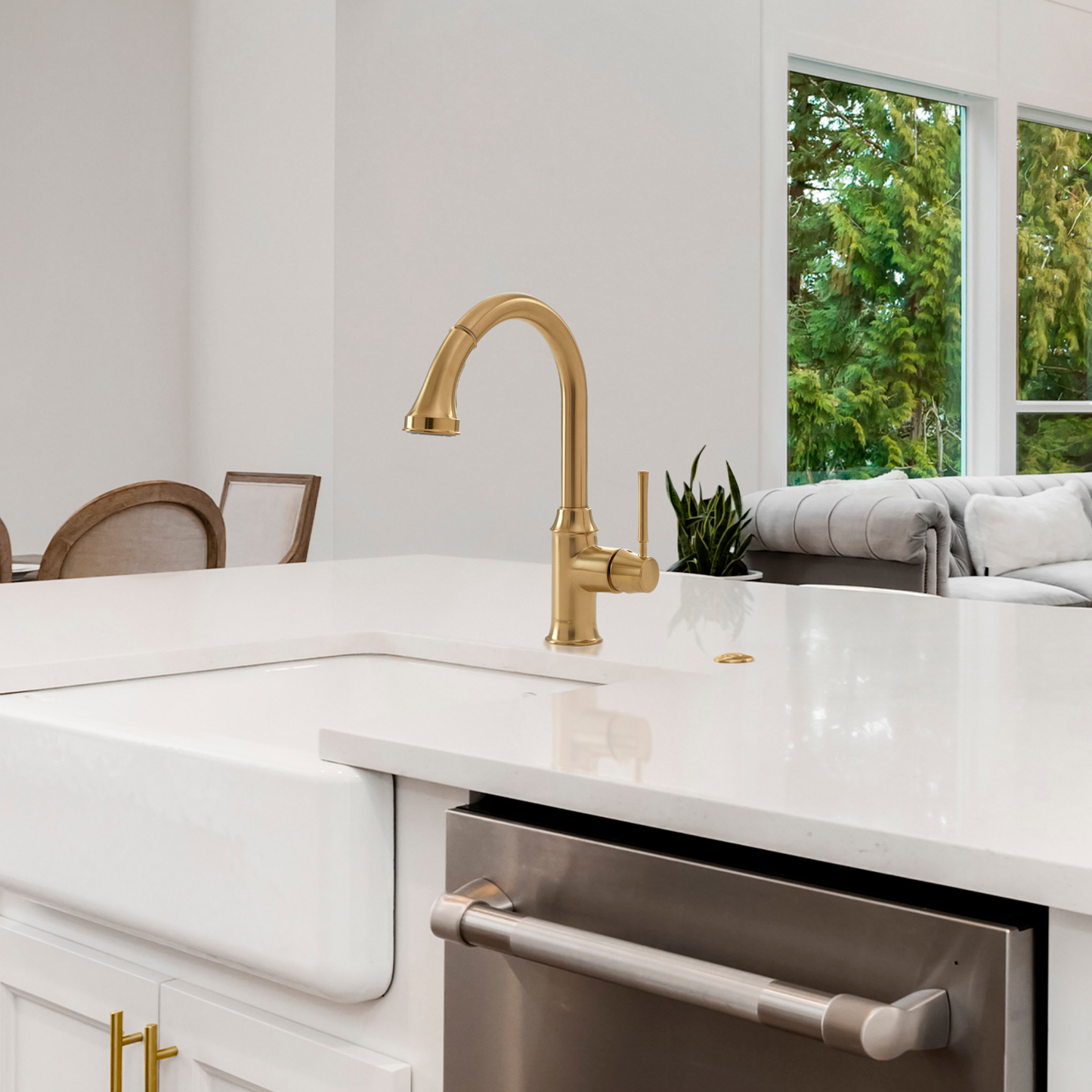 hansgrohe Talis C HighArc Kitchen Faucet, 2-Spray Pull-Down, 1.75 GPM