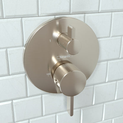 hansgrohe Ecostat Thermostatic Trim S with Volume Control and Diverter