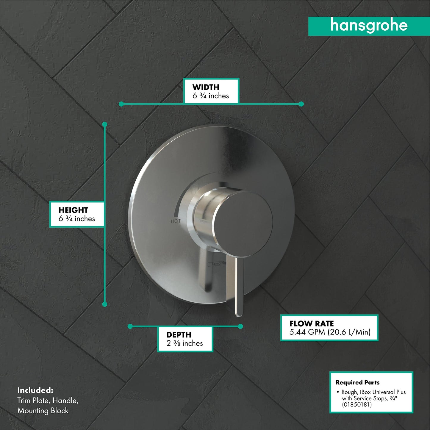 hansgrohe Ecostat Pressure Balance Trim S