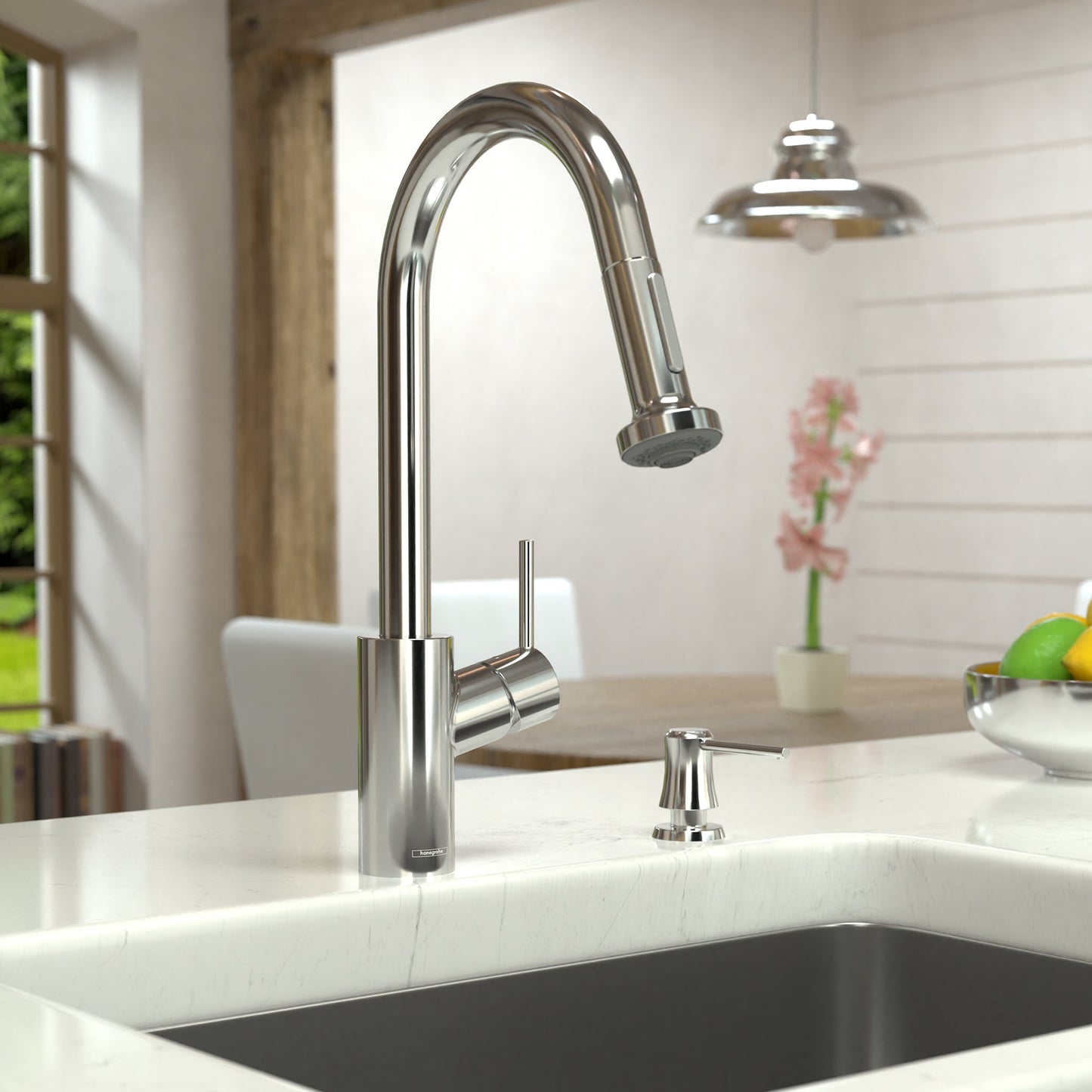 hansgrohe Talis S² HighArc Kitchen Faucet, 2-Spray Pull-Down, 1.5 GPM