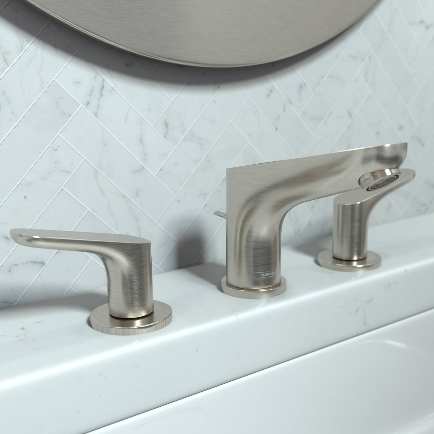 hansgrohe Focus Widespread Faucet 100 with Pop-Up Drain, 1.2 GPM