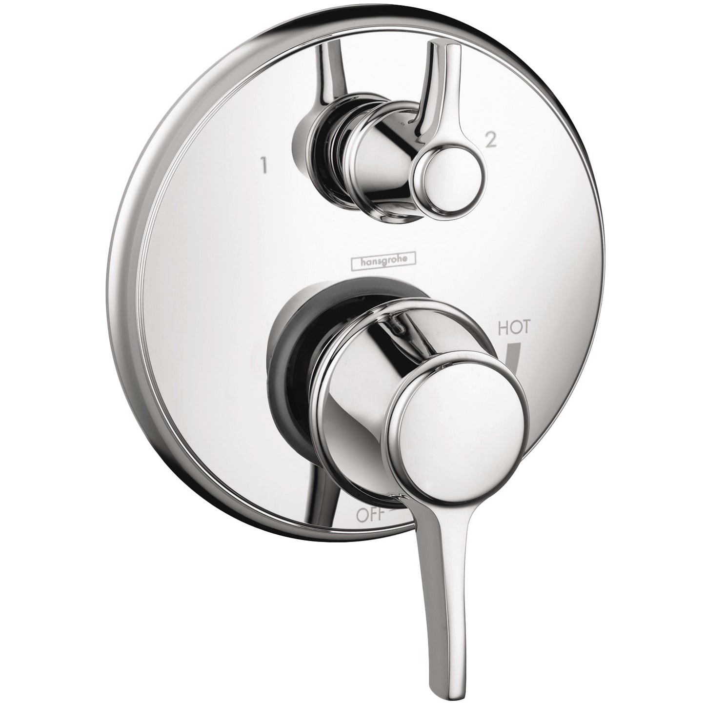 hansgrohe Ecostat Classic Pressure Balance Trim with Diverter, Round