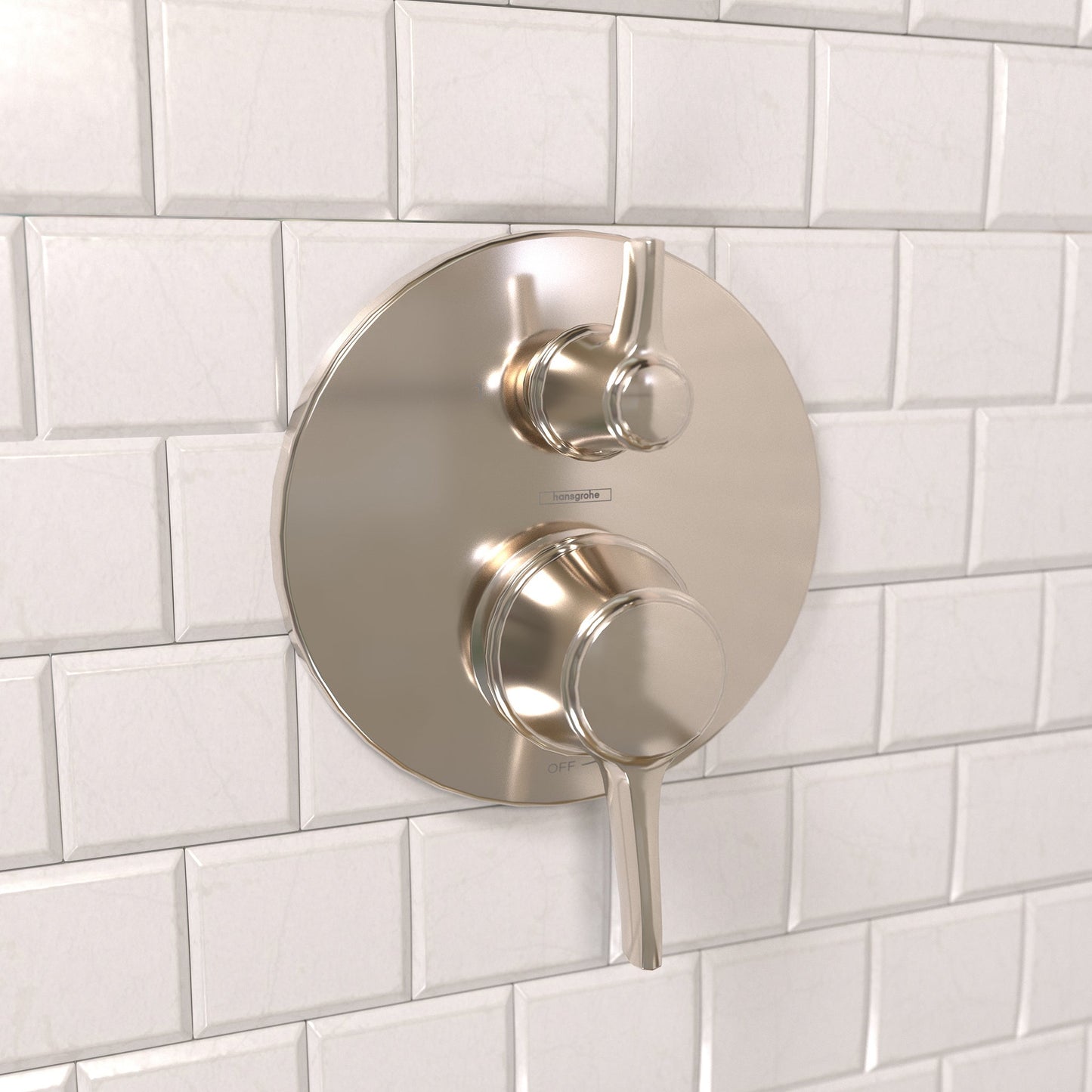 hansgrohe Ecostat Classic Pressure Balance Trim with Diverter, Round