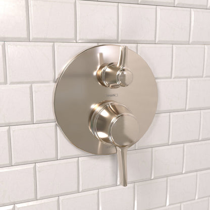 hansgrohe Ecostat Classic Pressure Balance Trim with Diverter, Round
