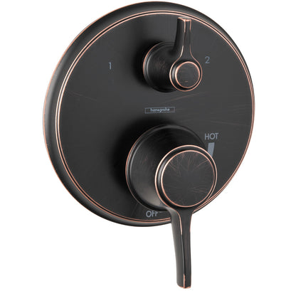 hansgrohe Ecostat Classic Pressure Balance Trim with Diverter, Round