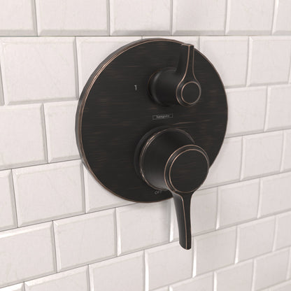 hansgrohe Ecostat Classic Pressure Balance Trim with Diverter, Round