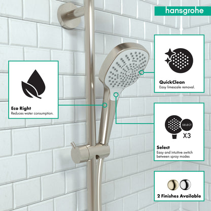 hansgrohe Croma Select E Handshower 110 3-Jet, 1.75 GPM