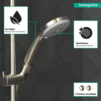 hansgrohe Croma 100 Handshower E 3-Jet, 1.8 GPM