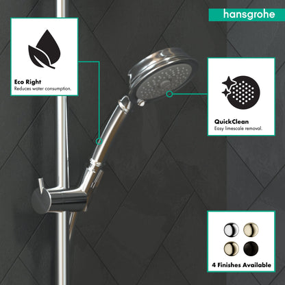 hansgrohe Croma 100 Classic Handshower 3-Jet, 1.8 GPM