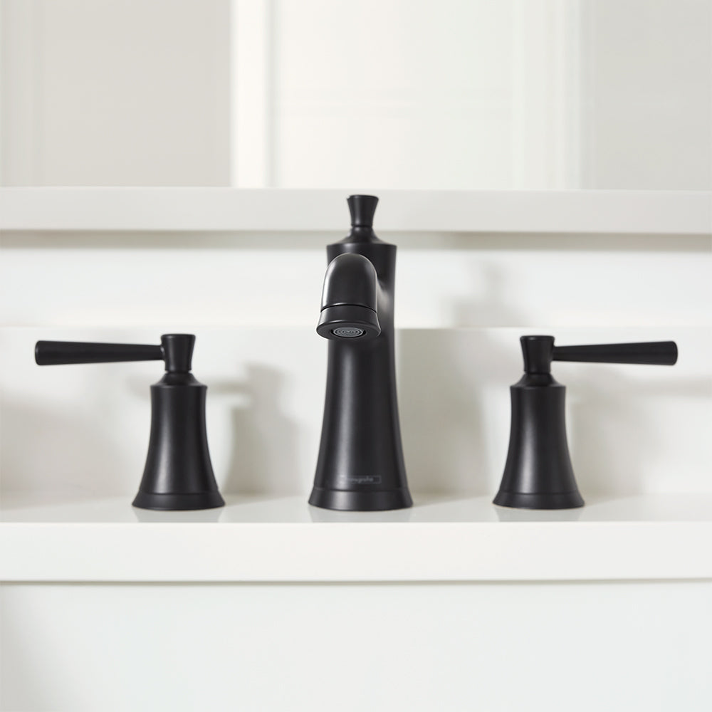 hansgrohe Joleena Widespread Faucet 100 with Pop-Up Drain, 1.2 GPM