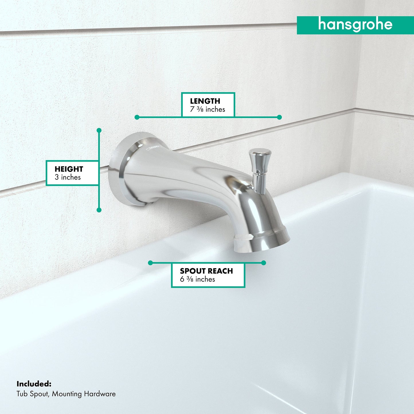 hansgrohe Joleena Tub Spout with Diverter