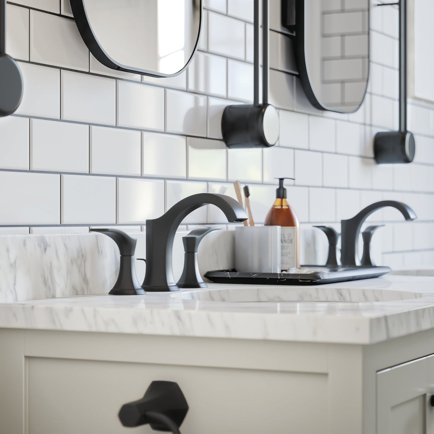 hansgrohe Locarno Widespread Faucet 110 with pop-up drain, 1.2 GPM