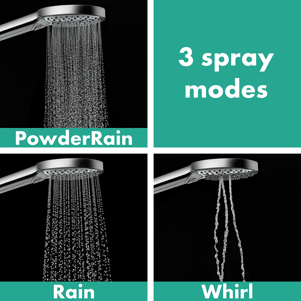 hansgrohe Raindance Select S Handshower Set 120 3-Jet PowderRain, 1.75 GPM