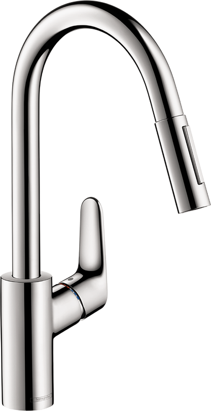 hansgrohe Focus Higharc Kitchen Faucet, 2-Spray Pull-Down, 1.5 GPM