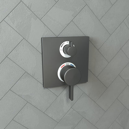 hansgrohe Ecostat Square Thermostatic Trim with Volume Control