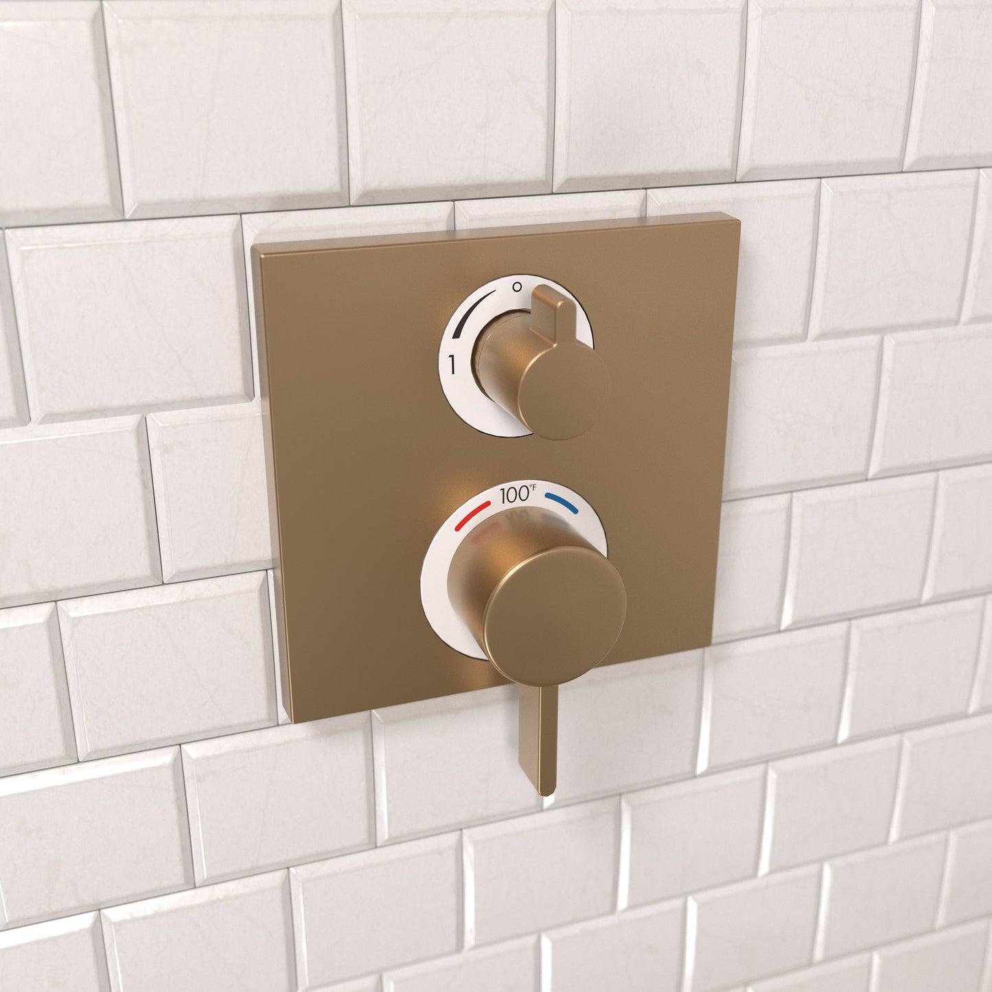 hansgrohe Ecostat Square Thermostatic Trim with Volume Control