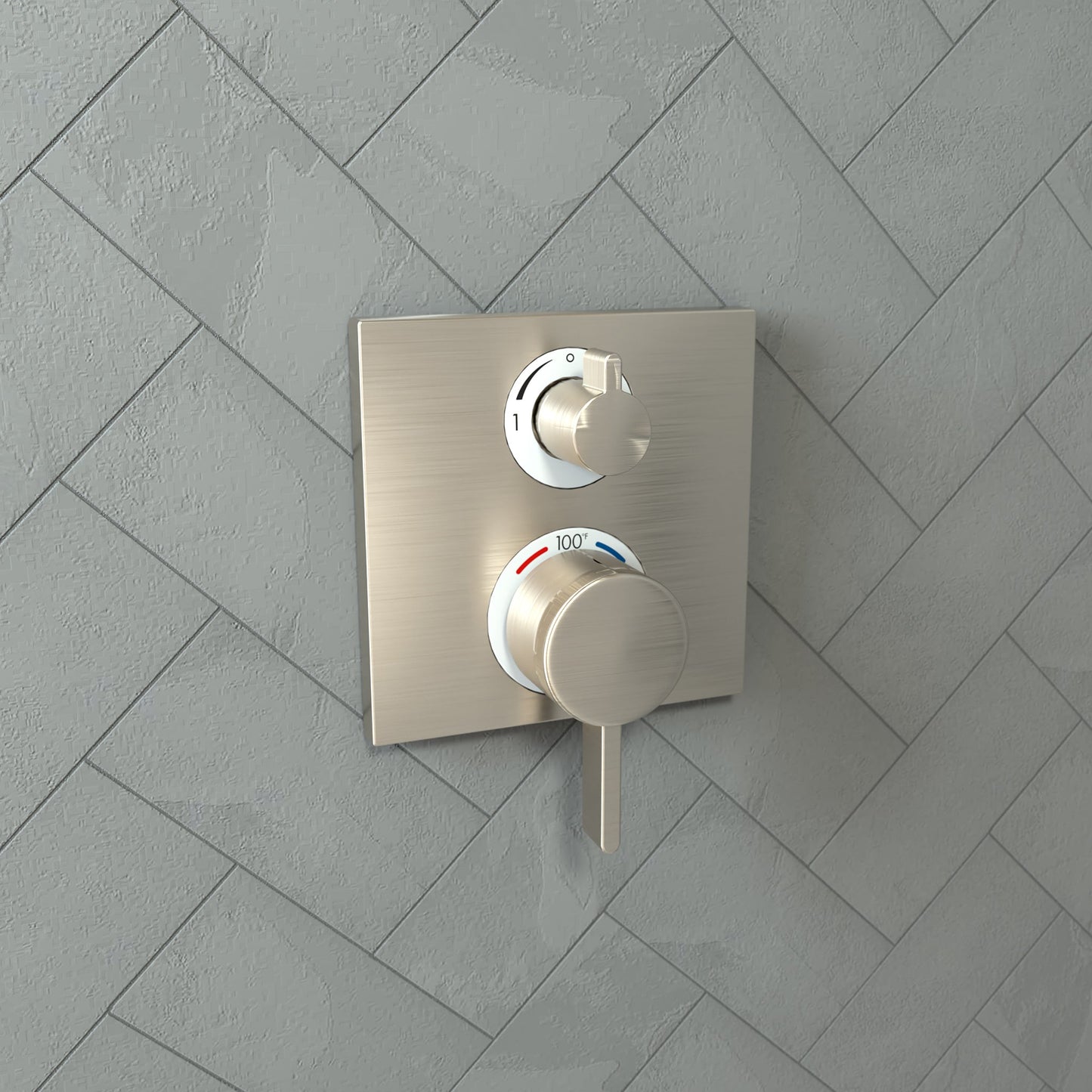 hansgrohe Ecostat Square Thermostatic Trim with Volume Control