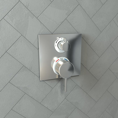 hansgrohe Ecostat Square Thermostatic Trim with Volume Control