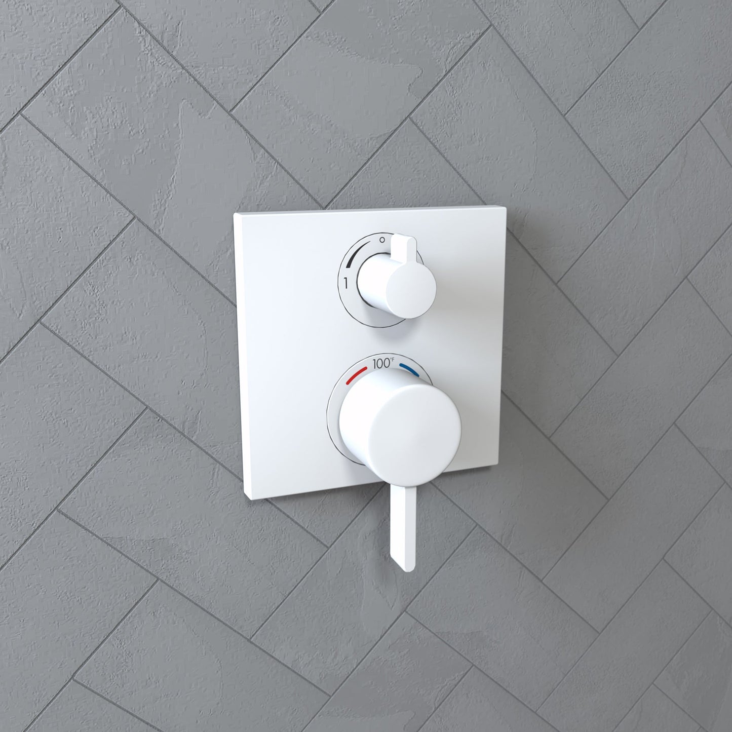 hansgrohe Ecostat Square Thermostatic Trim with Volume Control