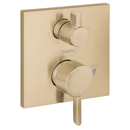 hansgrohe Ecostat Pressure Balance Trim Square with Diverter