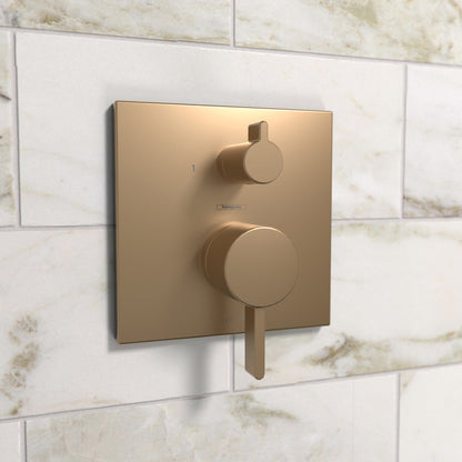 hansgrohe Ecostat Pressure Balance Trim Square with Diverter