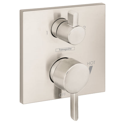 hansgrohe Ecostat Pressure Balance Trim Square with Diverter