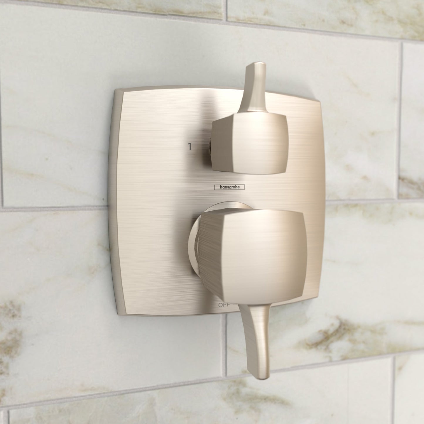 hansgrohe Ecostat Classic Pressure Balance Trim Classic Square with Diverter