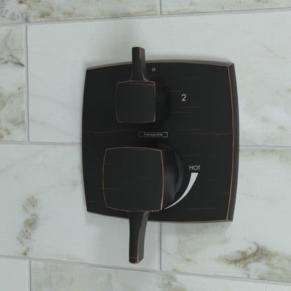 hansgrohe Ecostat Classic Pressure Balance Trim Classic Square with Diverter