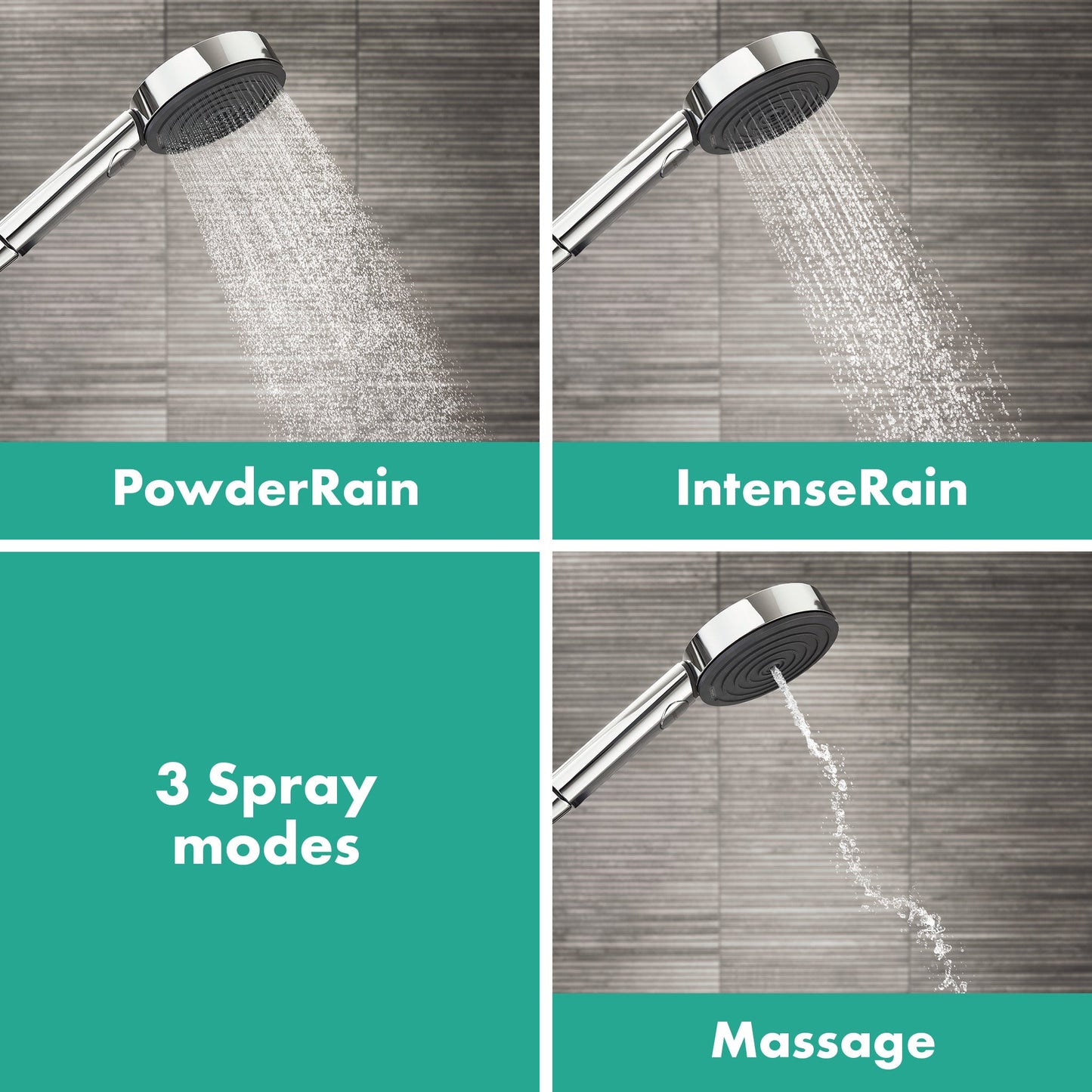 hansgrohe Pulsify S Handshower 105 3-Jet, 1.75 GPM
