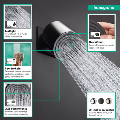 hansgrohe Pulsify S Showerhead 105 1-Jet, 1.75 GPM